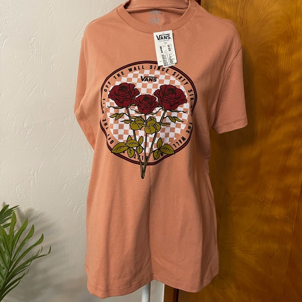 Vans Rose Tee Shirt NWT Size M